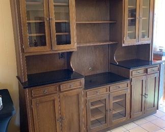Vintage stepback cupboard/Cabinet 82x87x21in HxWxD