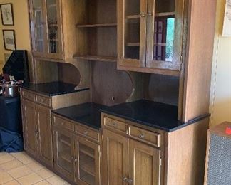 Vintage stepback cupboard/Cabinet 82x87x21in HxWxD
