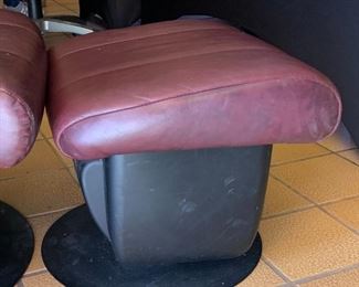 Dutailier Leather Recliner Chair Glider w/ Ottoman 42x36x28in HxWxD