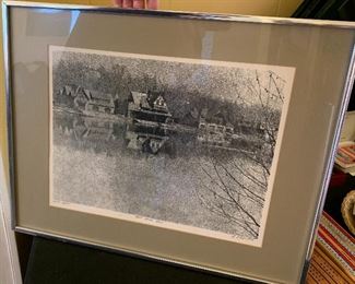 *Signed* R Ehrlich Boat House Row Artist Proof 16x20in