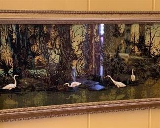 *Signed* Morning Chatter Ron Picou Litho 9x24in