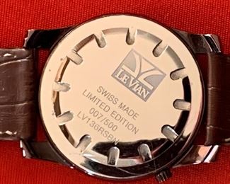 LeVian Diamond Bezel Sub Second Swiss Watch