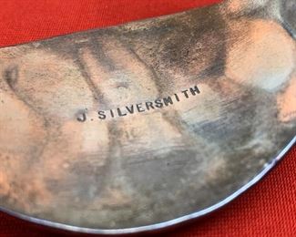 *Signed* Native American Vintage Turquoise Sterling Silver Cuff Navajo 47.5mm thick Sz: 6.5in