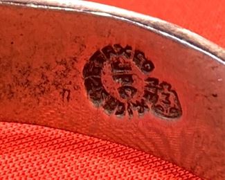 JPC Mexico 925 Taxco Sterling Silver Bracelet 1.25in W sz: 6.5in