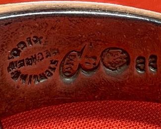 Mexico 925 Taxco Sterling Silver Bracelet .75in W sz: 6in