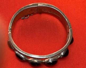 Mexico 925 Taxco Sterling Silver Bracelet .75in W sz: 6in