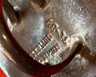 Vintage Sterling Onyx Mexico Ring Sz 5.5 1.25in sz: 5.5