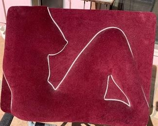 1970s 3D Fabric Art Reynolds Woman Silhouette 19x24x2.5in