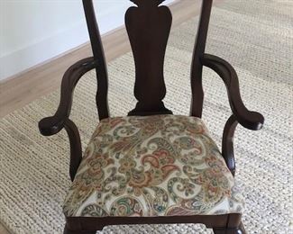 set of 8 dining chairs. 2 arm. $65.00