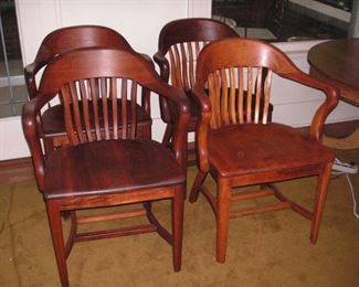 Vintage banker lawyer chairs - really nice & comfortable