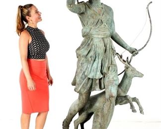 larger-than-life Diana the Huntress Bronze