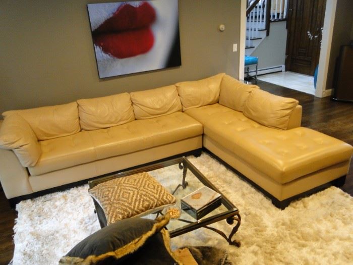 Bloomingdales Leather Sectional Sofa (original Cost $12,000)