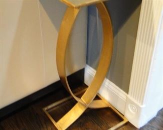 Gold Table 12" square top x 27".