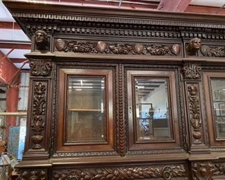 6- $5,800  Large 19th Century Belgian Sideboard. 100”w x 25”d x 8’h.
