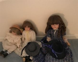 Vintage dolls in excellent condition w/ certificates of authenticity