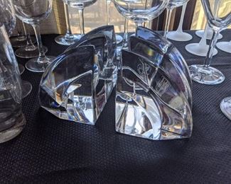 Baccarat Bookends