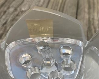 Lalique Dove Vase with frog
