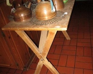 Pine Saw-Buck Table, primitive