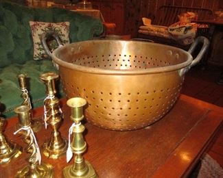 large Industrial Copper Colander
