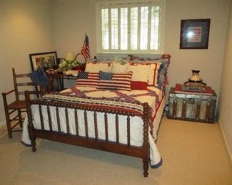 Fullsize Bed - Spool Turned Spindles, another large Trunk