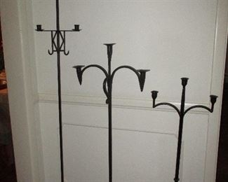 3 Iron Candlestands
