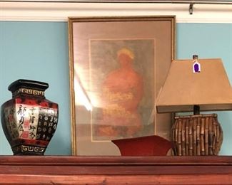 Artwork, Lamp, Vase