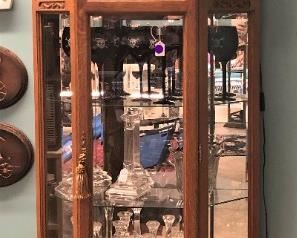 French Style Display Cabinet Pair