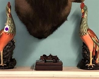 Oriental Roosters Pair