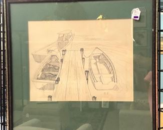 R Hawkins Ink on Paper