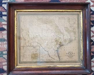 ANTIQUE ORIGINAL MAP OF TEXAS