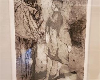 Isabel Bishop "TWO WITH COATS" s/n print