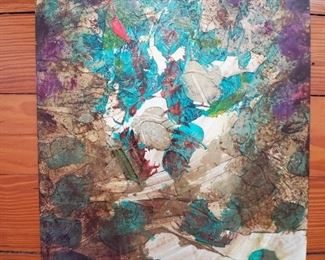 Jack Boynton "CAVE IN" signed acrylic on masonite