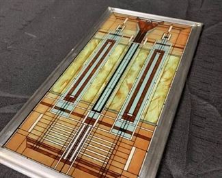 Frank Lloyd Wright Foundation Enamel Colored Glass Panel