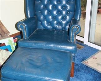 Teal chair/ottoman