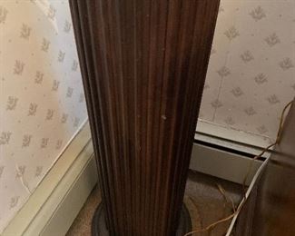 Fluted Wooden Pedestal with marble top 30 x 12 $75