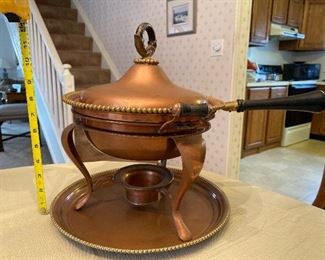Vintage Copper Double Boiler Chafing Dish $50