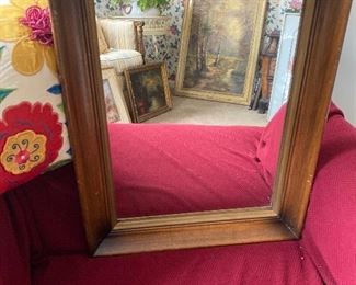 Vintage wooden mirror 15 x 19 $45