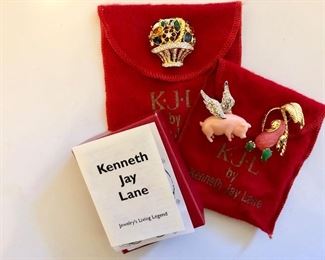$60 ALL Kenneth Jay Lane pins $20 each ( Flying pig pin has sold ). 
