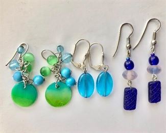 $15 each pair colorful pierced earrings 