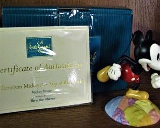 Walt Disney Collectors Figures with Boxes and Certificate of Authenticity Mickey Mouse