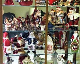 Extensive Santa Claus Collection many are Jim Shore 