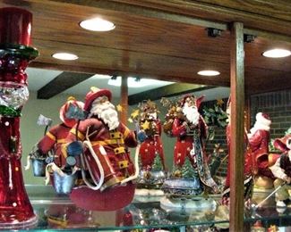 Extensive Santa Claus Collection many are Jim Shore 