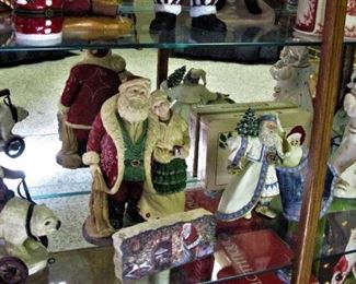 Extensive Santa Claus Collection many are Jim Shore 