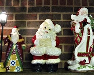 Jim Shore and Vintage Ceramic Santa Claus
