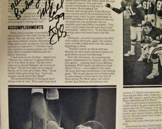 KC Chiefs Magazine - Autograph Mike Bell