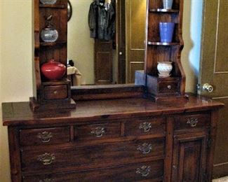 Dark Solid Wood Bedroom Dresser