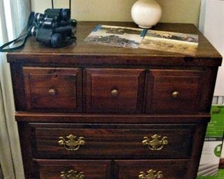 Dark Solid Wood Bedroom Chest 