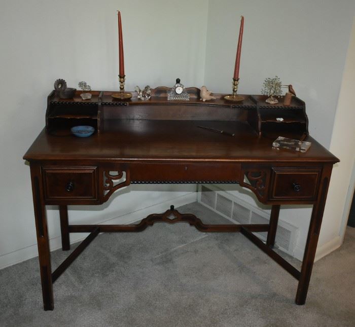 Berkey & Gay (B&G) Writing Desk; Purchased by Grace S. Dockeray in 1924; her father-in-law (Snellink) worked at Berkey & Gay. It is an original Salesman's sample and may be a one-of-a-kind. The Salesman decided it wouldn't be a seller - and they never made another one.  ca. 1920's