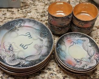 Dragonware Cups and Saucers/Plates