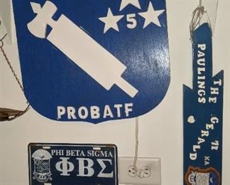 Phi Beta Sigma License Plate and Memorabilia